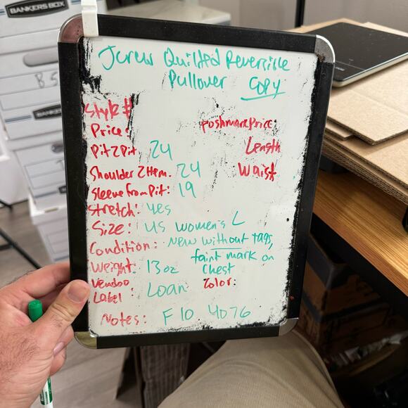 J Crew Quilted Mock Neck Reversible Pullover Long Sleeve Sweater US Women's L - Picture 8 of 8